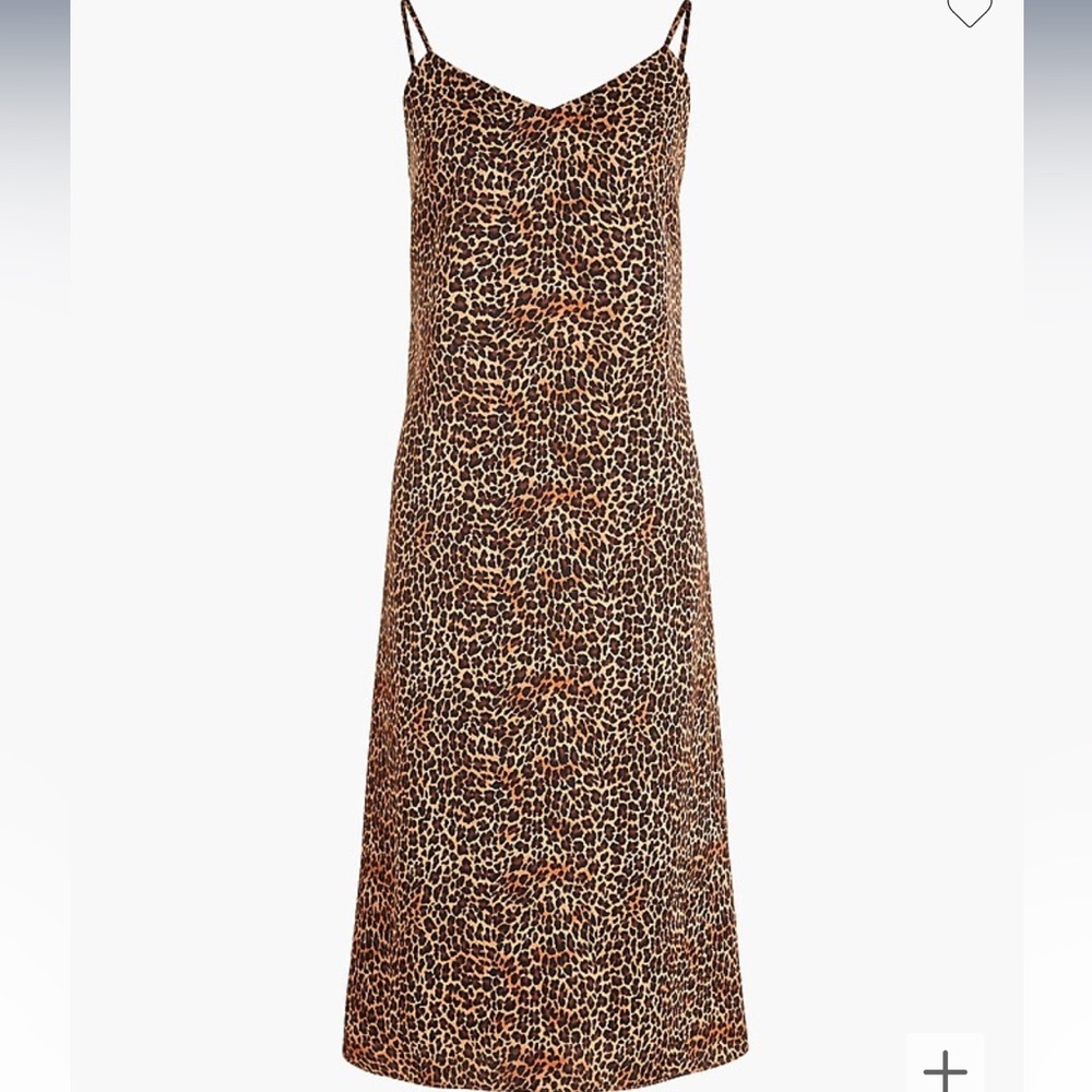 J. Crew Factory Leopard Print Slip Dress - image 1
